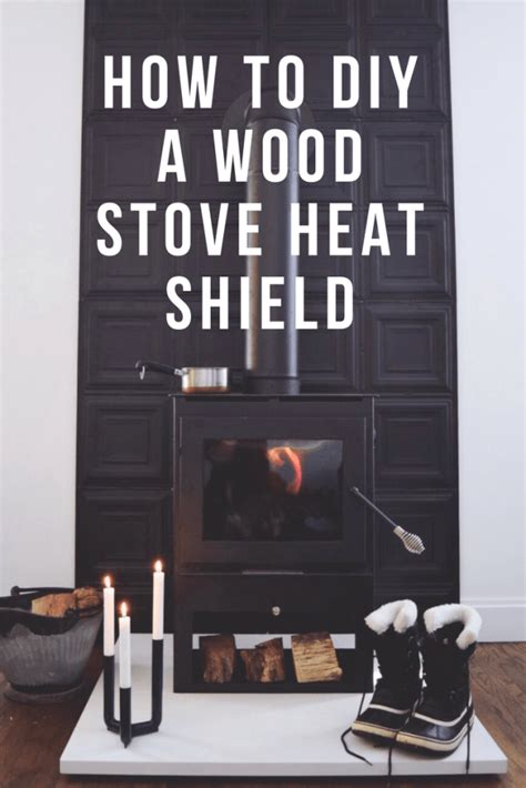 wall heat shield for wood stove